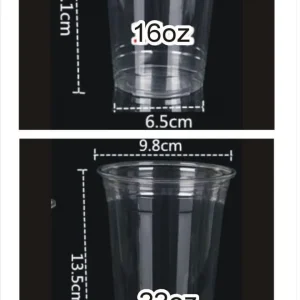 Plastic pet cup with lips